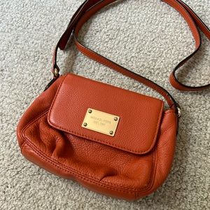 Michael Kors Orange Leather Crossbody Bag